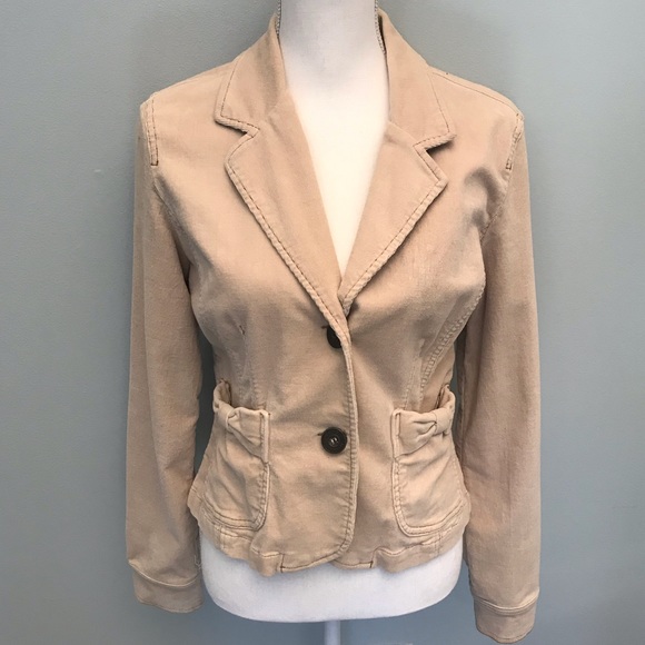 Plugg Corduroy Fitted Cream Jacket/ Blazer SZ L - Picture 9 of 12